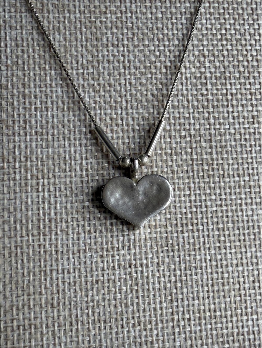 Vintage Silpada N0154 Didae Sterling Silver Heart Charm Pendant Necklace 925